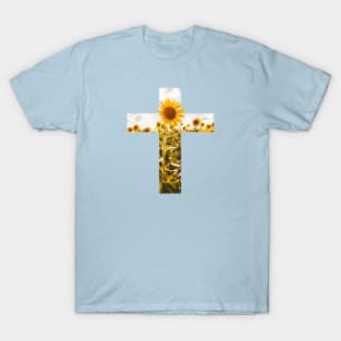 Christian Sunflower Cross T-Shirt